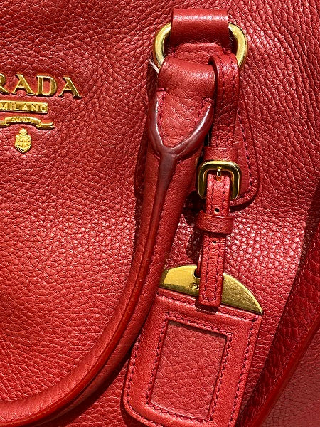 Prada Red Vitello Daino Bag