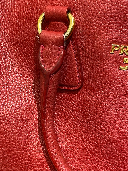 Prada Red Vitello Daino Bag
