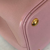 Prada Pink Medium Double Bag W/ Strap