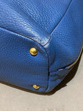 Prada Blue Vitello Daino 2 Way Bag