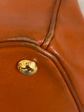 Prada Orange Galleria Double Zip Large Bag