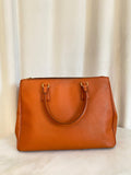 Prada Orange Galleria Double Zip Large Bag