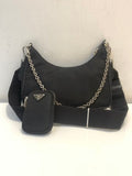 Prada Black Nylon Re-Edition 2005 Shoulder Bag