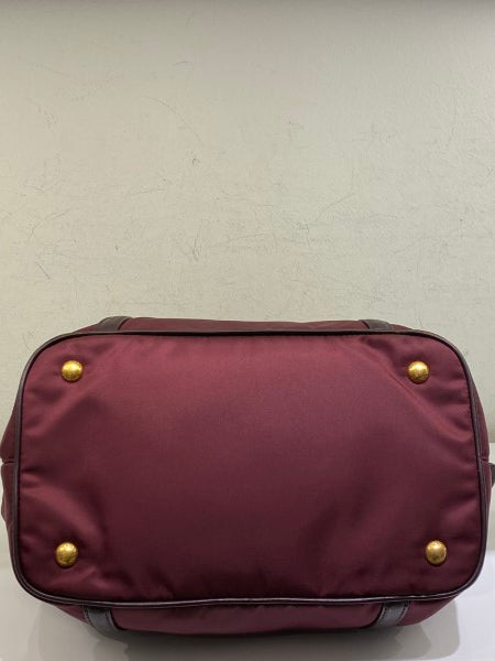 Prada Burgundy Waterproof Tote Bag