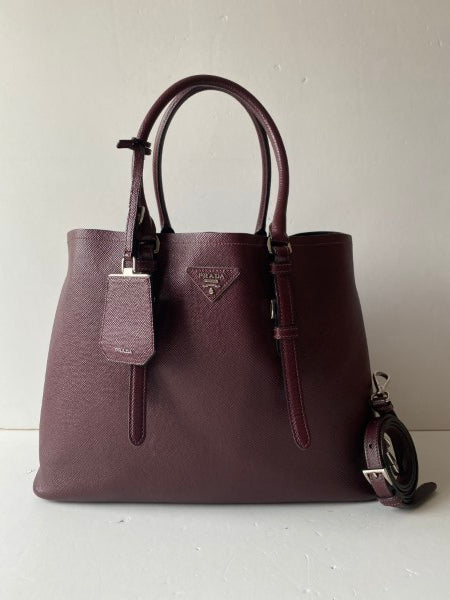Prada Cerise Medium Double Handle Bag