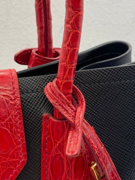 Prada Bicolor Galleria Tote Bag