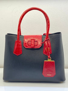 Prada Bicolor Galleria Tote Bag
