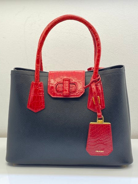 Prada Bicolor Galleria Tote Bag