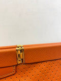 Prada Orange Soft Frame Clutch