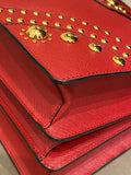 Prada Red Lux Studded Handle Bag