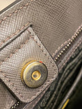 Prada Grey Brown Lux Gardeners Large Tote Bag