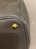 Prada Grey Brown Lux Gardeners Large Tote Bag