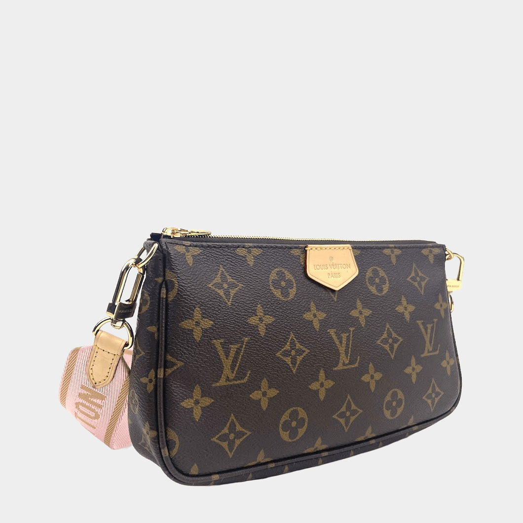 LOUIS VUITTON Pouchette w/Canvas Strap