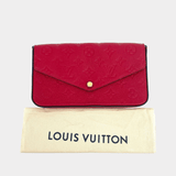 LOUIS VUITTON Monogram Empreinte Pochette Félicie -Red