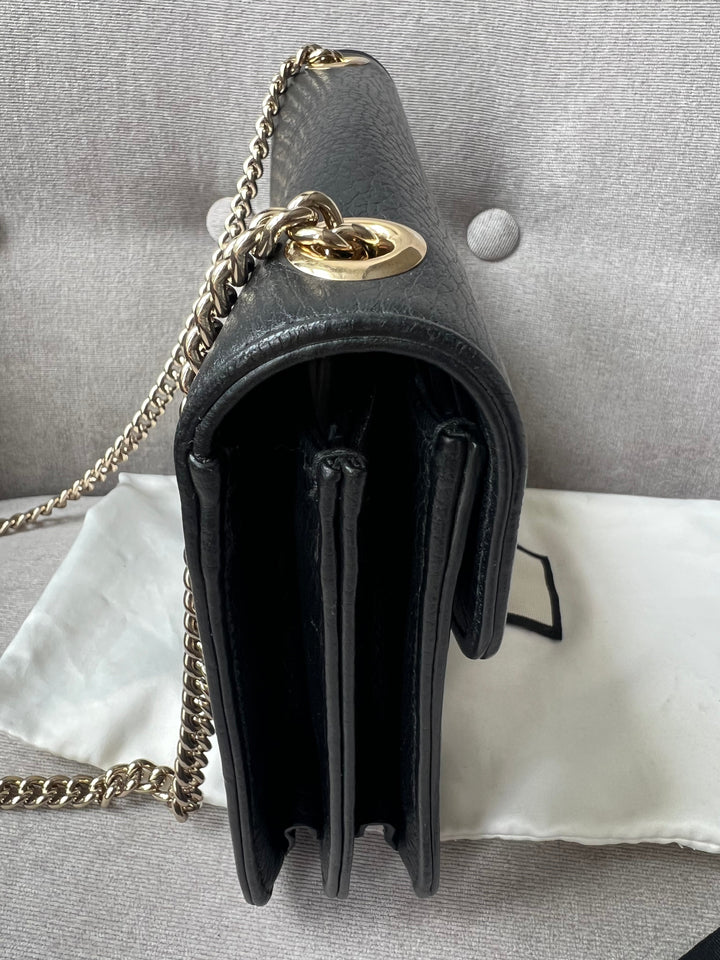 Gucci Interlocking GG Black Small Shoulder Bag