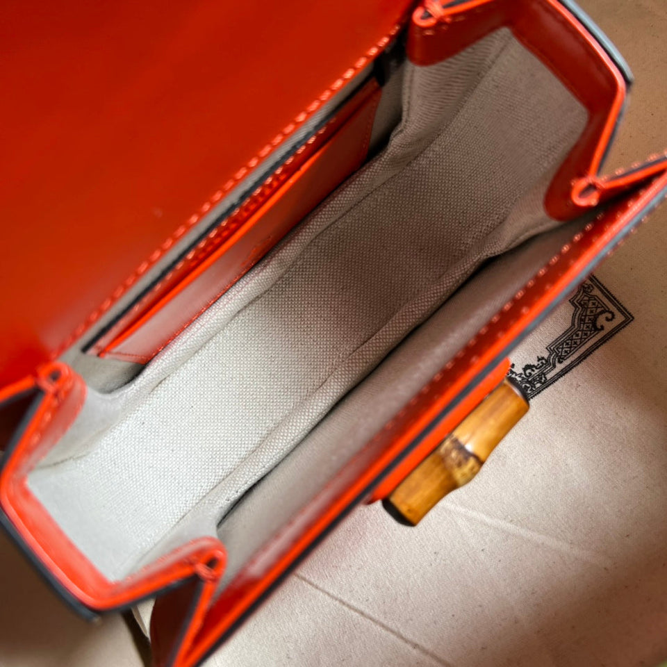 Gucci Small Top Handle Bag With Bamboo