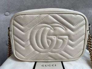 Gucci GG White Marmont Mini Shoulder Bag (RRP £1,160)