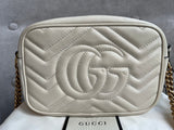 Gucci GG White Marmont Mini Shoulder Bag (RRP £1,160)