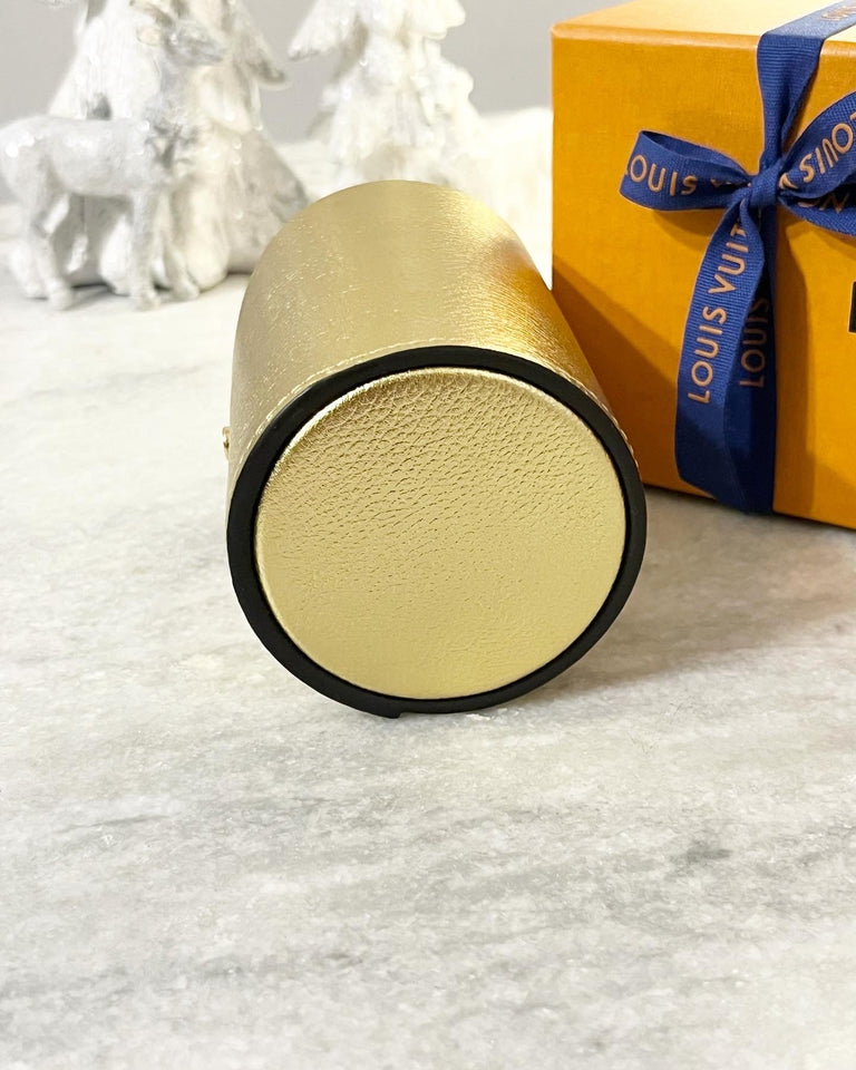 LOUIS VUITTON Monogram/Gold Pencil Holder