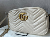 Gucci GG White Marmont Small Shoulder Bag