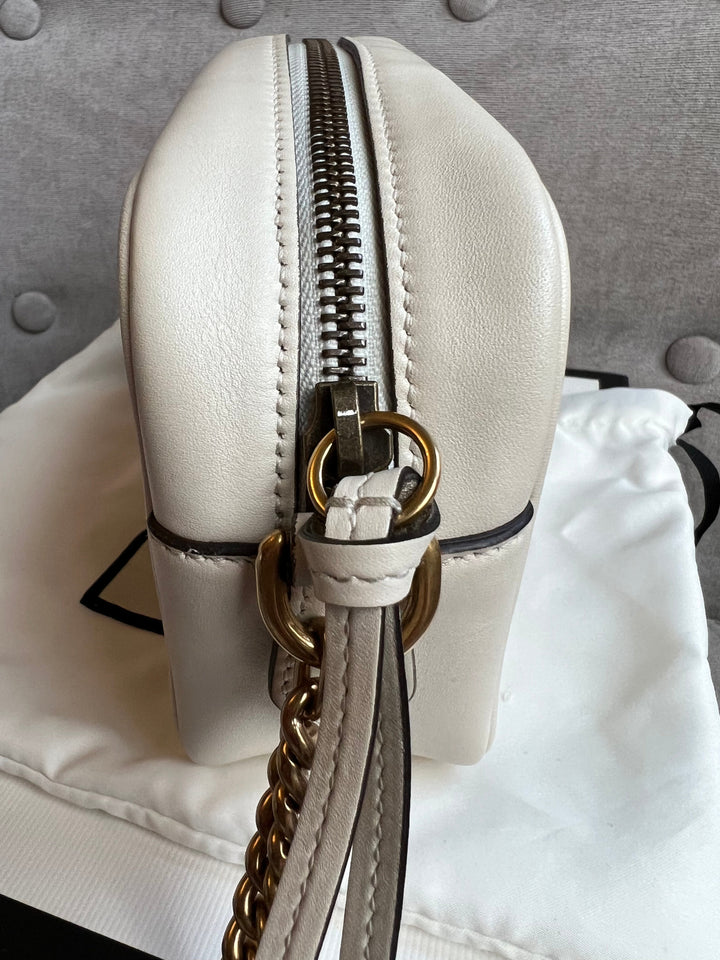 Gucci GG White Marmont Mini Shoulder Bag (RRP £1,160)