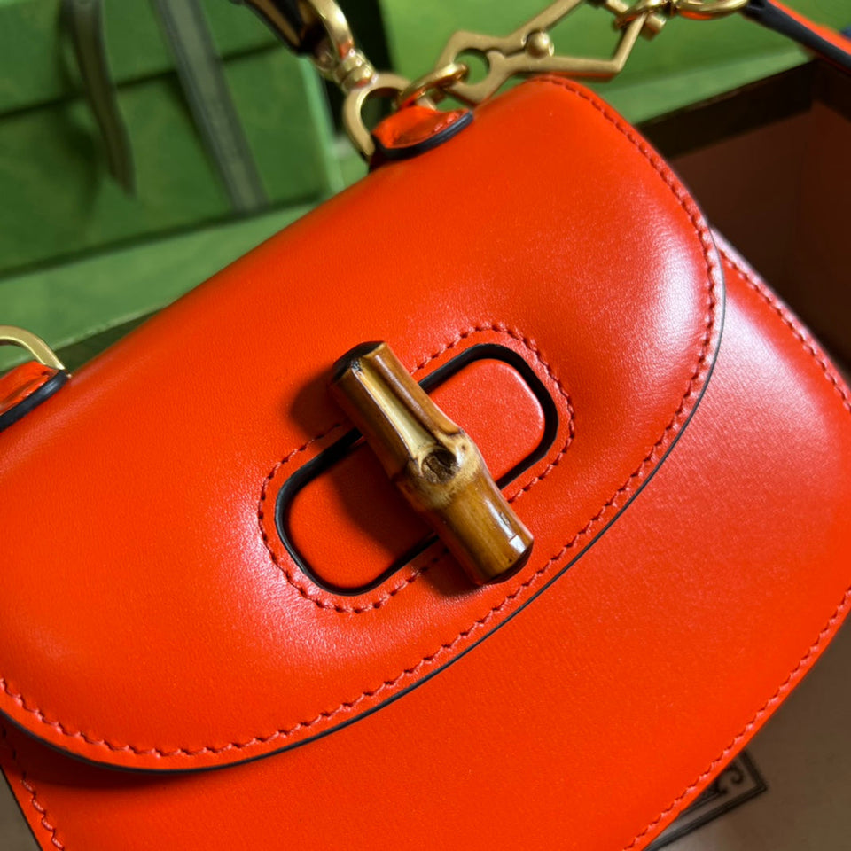Gucci Small Top Handle Bag With Bamboo