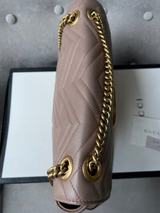 Gucci GG Dusty Pink Marmont Medium Shoulder Bag