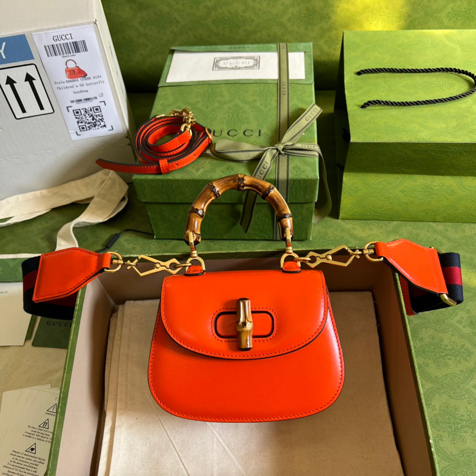 Gucci Small Top Handle Bag With Bamboo