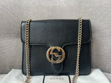 Gucci Interlocking GG Black Small Shoulder Bag