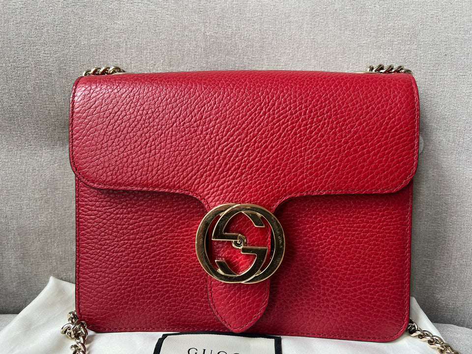 Gucci Interlocking GG Red Small Shoulder Bag