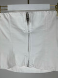 Prada White Cotton Front Pockets Bustier Top Size IT 42 (UK 8)