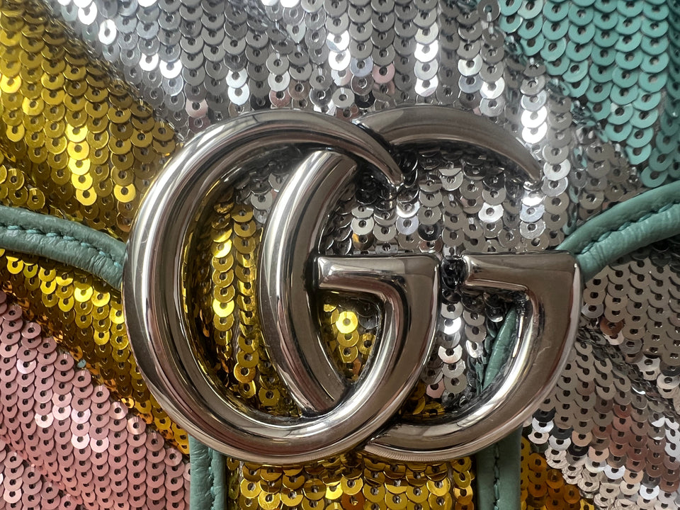 Gucci GG Paillettes Sequin Marmont Small Shoulder Bag