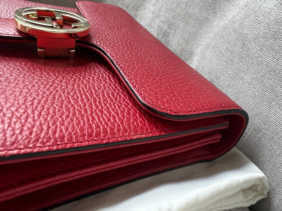 Gucci Interlocking GG Red Small Shoulder Bag