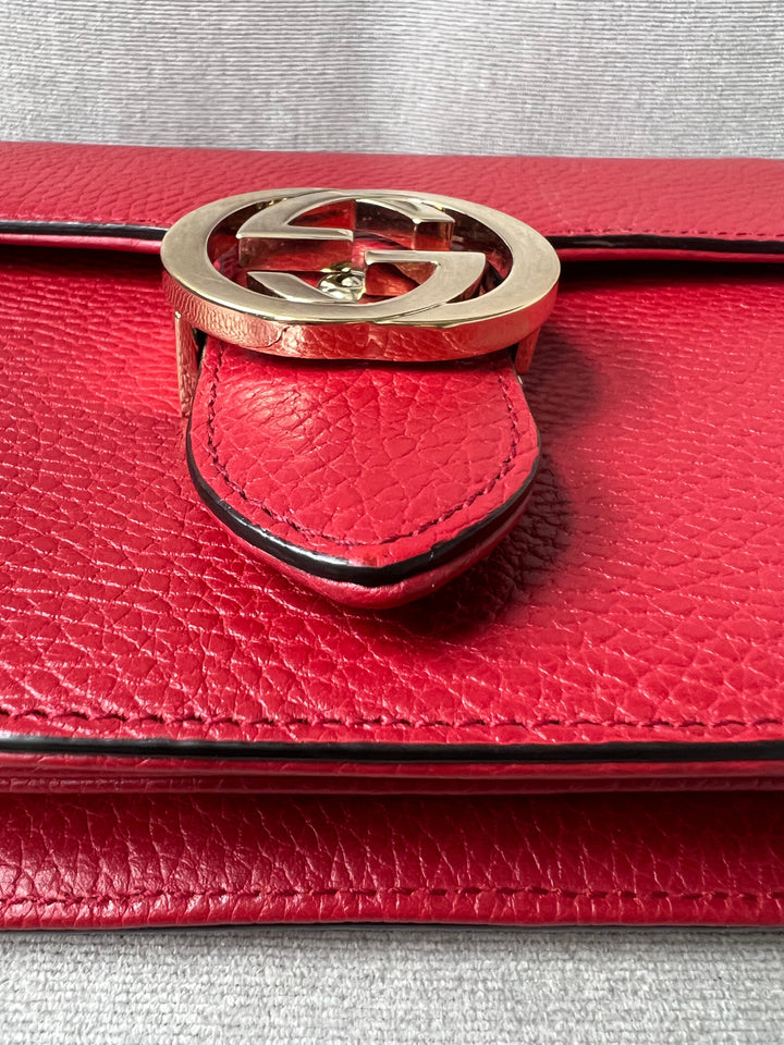 Gucci Interlocking GG Red Small Shoulder Bag