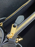 Burberry Medium Leather Title Bag