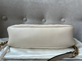 Gucci GG White Marmont Small Shoulder Bag