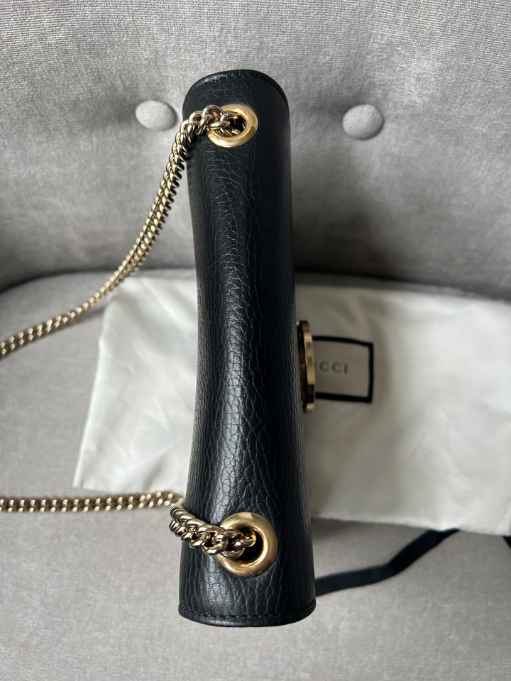 Gucci Interlocking GG Black Small Shoulder Bag