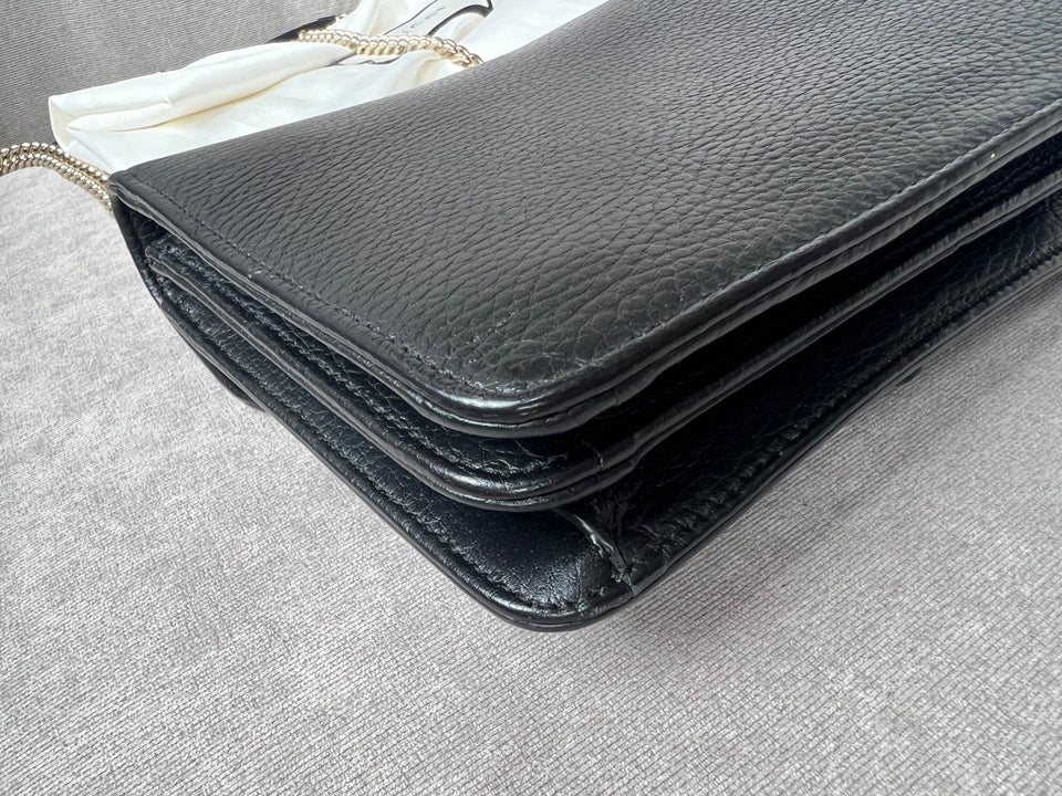 Gucci Interlocking GG Black Small Shoulder Bag