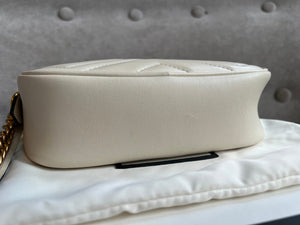 Gucci GG White Marmont Mini Shoulder Bag (RRP £1,160)