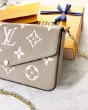 LOUIS VUITTON Felicie Pochette Monogram Empriente Leather Crossbody Bag