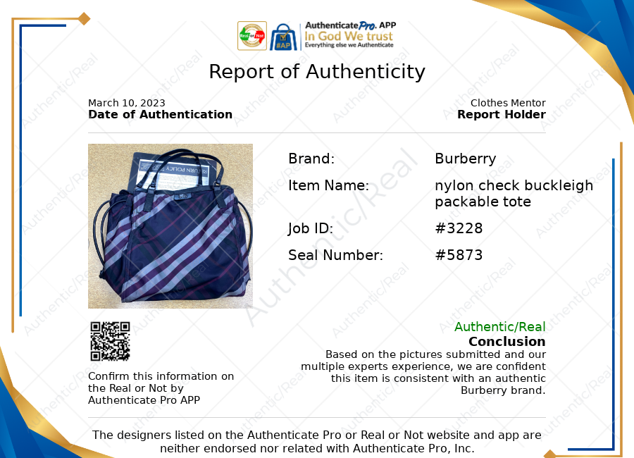 Handbag Luxury Designer By Burberry  Size: Large