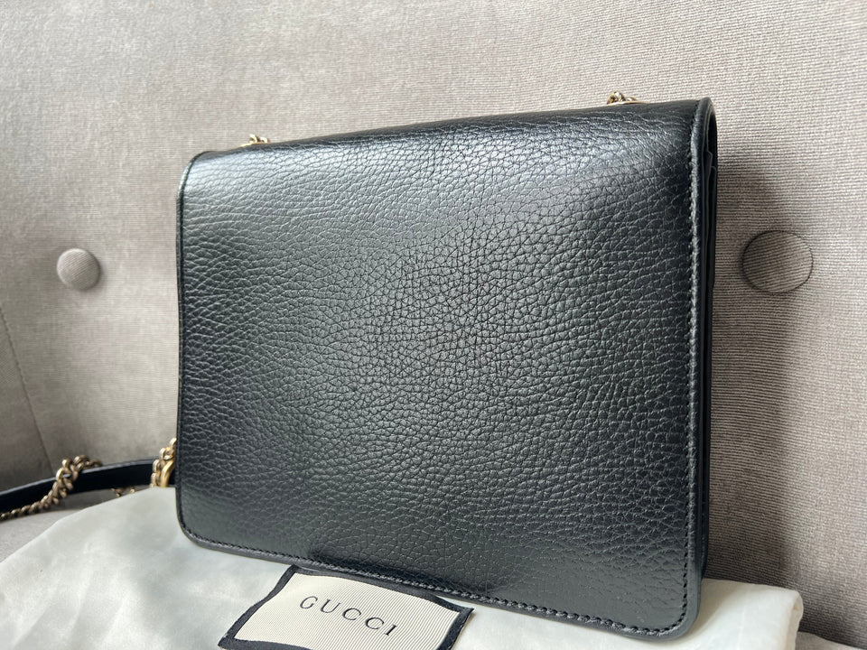 Gucci Interlocking GG Black Small Shoulder Bag