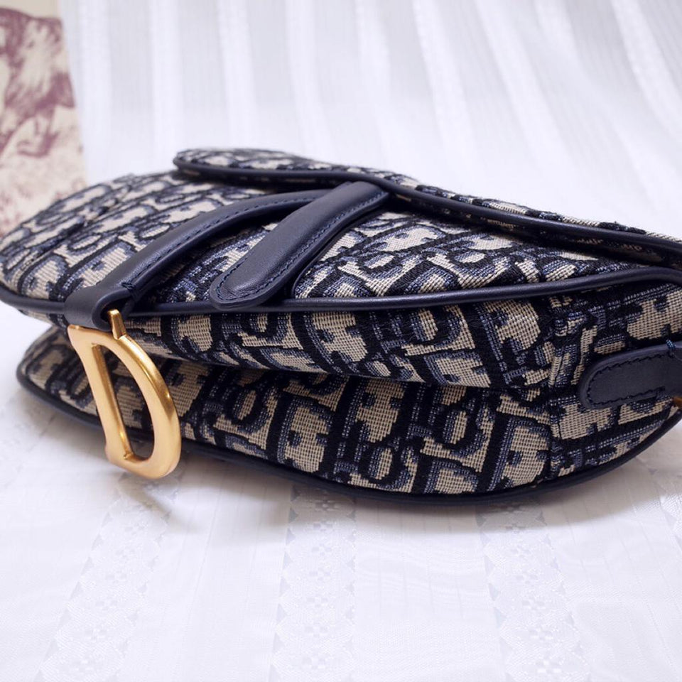 Christian Dior Mini Christian Dior Bag Blue Oblique Jacquard