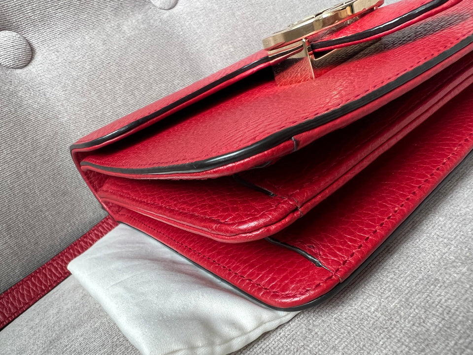 Gucci Interlocking GG Red Small Shoulder Bag