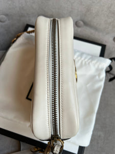 Gucci GG White Marmont Mini Shoulder Bag (RRP £1,160)