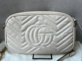 Gucci GG White Marmont Small Shoulder Bag