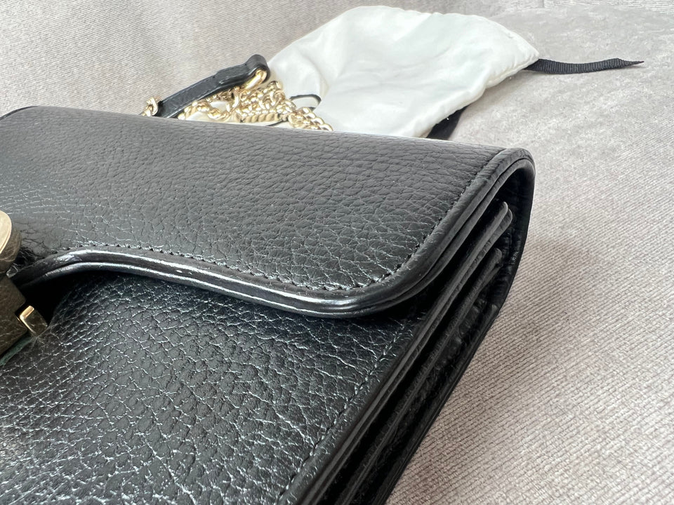 Gucci Interlocking GG Black Small Shoulder Bag