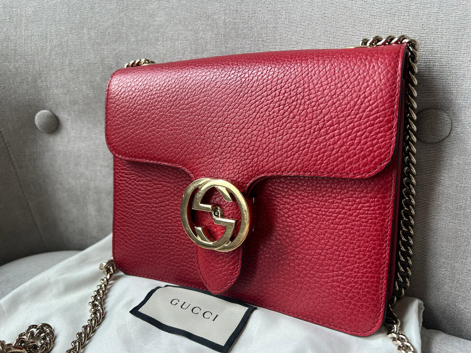 Gucci Interlocking GG Red Small Shoulder Bag