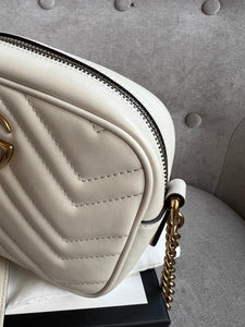 Gucci GG White Marmont Mini Shoulder Bag (RRP £1,160)