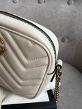 Gucci GG White Marmont Mini Shoulder Bag (RRP £1,160)
